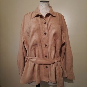 Banana Republic vegan suede shirt, L